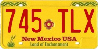NM license plate 745TLX