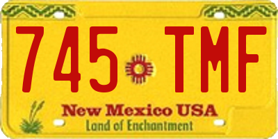 NM license plate 745TMF