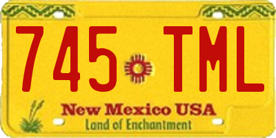 NM license plate 745TML
