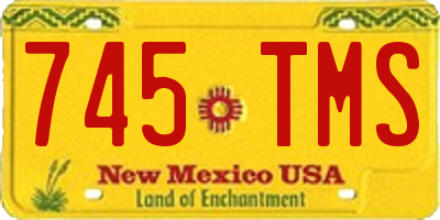 NM license plate 745TMS