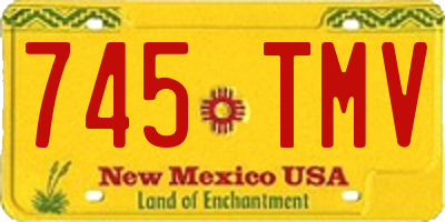 NM license plate 745TMV