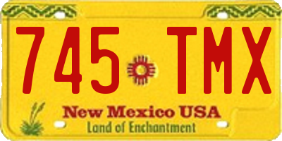 NM license plate 745TMX