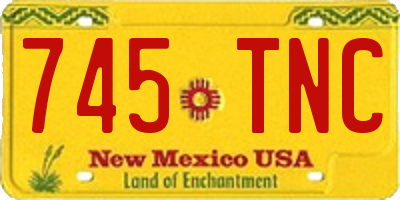 NM license plate 745TNC