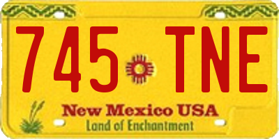 NM license plate 745TNE