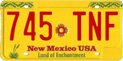 NM license plate 745TNF