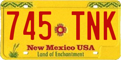 NM license plate 745TNK