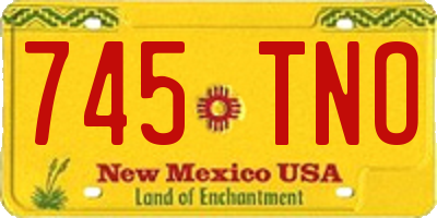 NM license plate 745TNO