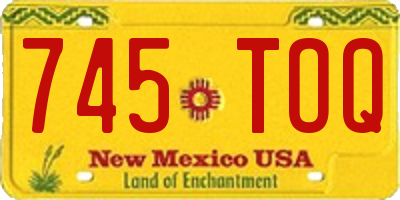 NM license plate 745TOQ