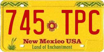 NM license plate 745TPC