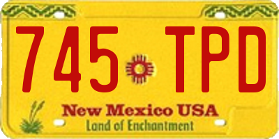 NM license plate 745TPD