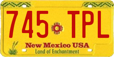 NM license plate 745TPL