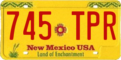 NM license plate 745TPR