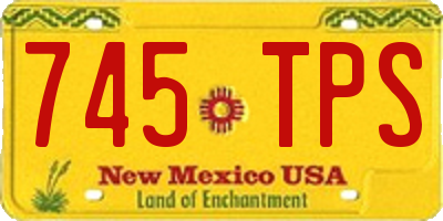 NM license plate 745TPS