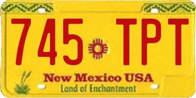 NM license plate 745TPT