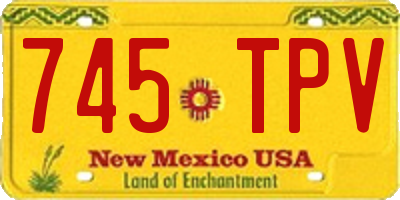 NM license plate 745TPV