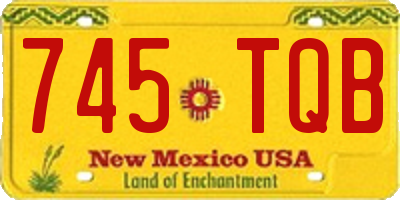 NM license plate 745TQB