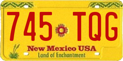 NM license plate 745TQG