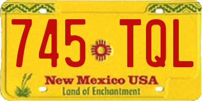 NM license plate 745TQL