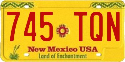 NM license plate 745TQN
