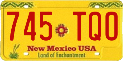 NM license plate 745TQO