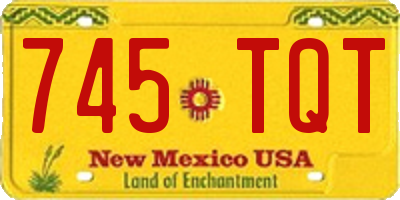 NM license plate 745TQT