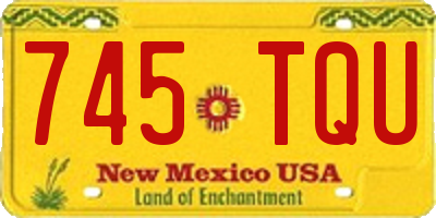 NM license plate 745TQU