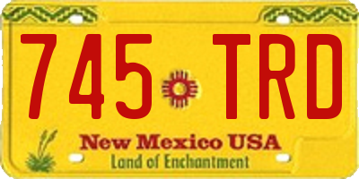 NM license plate 745TRD