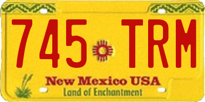 NM license plate 745TRM