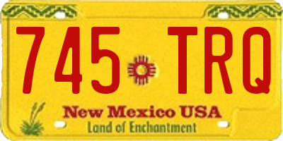 NM license plate 745TRQ