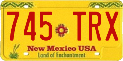 NM license plate 745TRX
