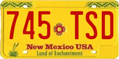 NM license plate 745TSD