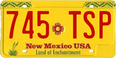 NM license plate 745TSP