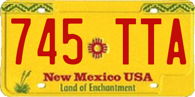 NM license plate 745TTA