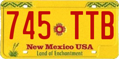 NM license plate 745TTB