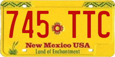 NM license plate 745TTC