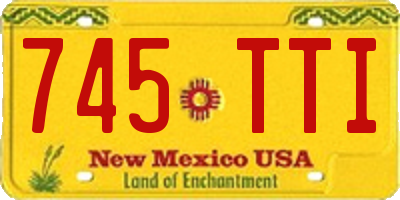 NM license plate 745TTI