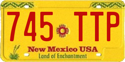 NM license plate 745TTP