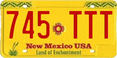 NM license plate 745TTT
