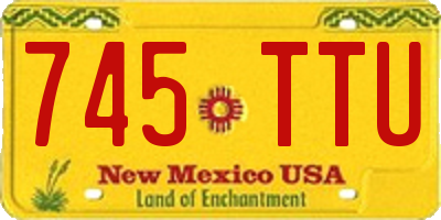 NM license plate 745TTU