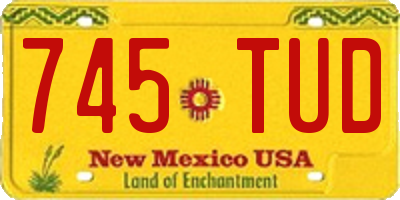 NM license plate 745TUD