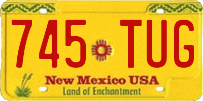 NM license plate 745TUG