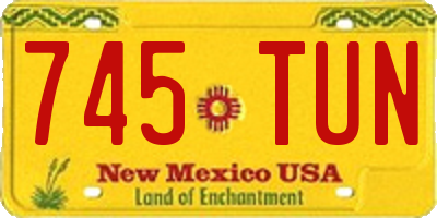 NM license plate 745TUN