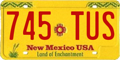 NM license plate 745TUS