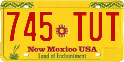 NM license plate 745TUT