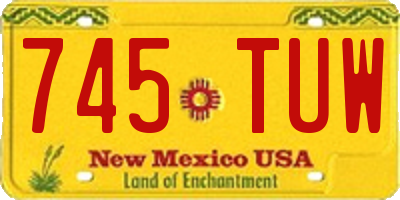 NM license plate 745TUW