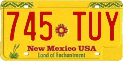 NM license plate 745TUY