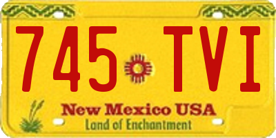 NM license plate 745TVI