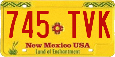 NM license plate 745TVK