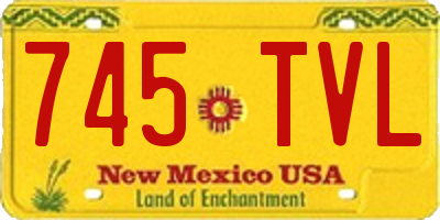 NM license plate 745TVL