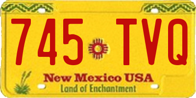 NM license plate 745TVQ